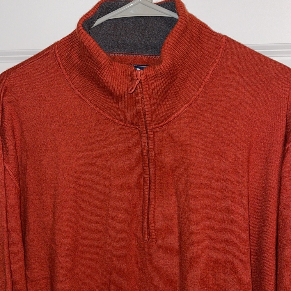 Men’s XXL Burnt Orange Quarter Zip Northface Sweater